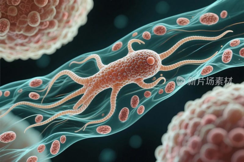 微观细胞生物插画