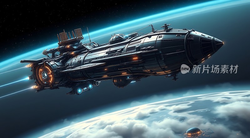 星际飞船遨游宇宙