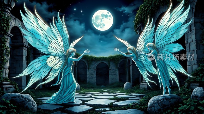 夜幕下的精灵之舞