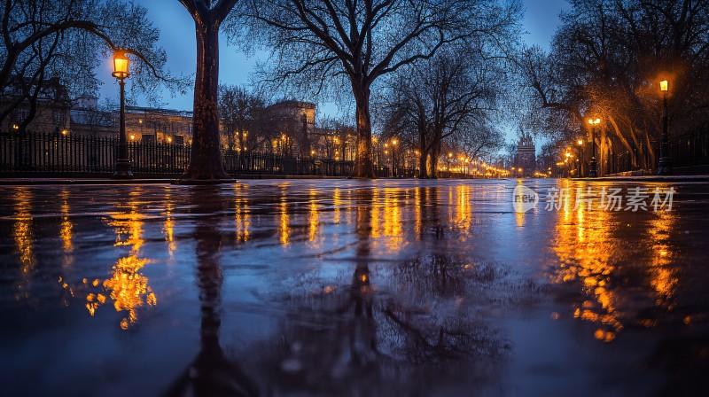 雨后街景美丽街景