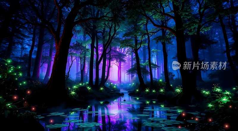 神秘森林夜光