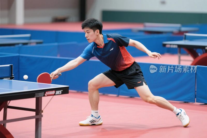乒乓球运动竞技场景