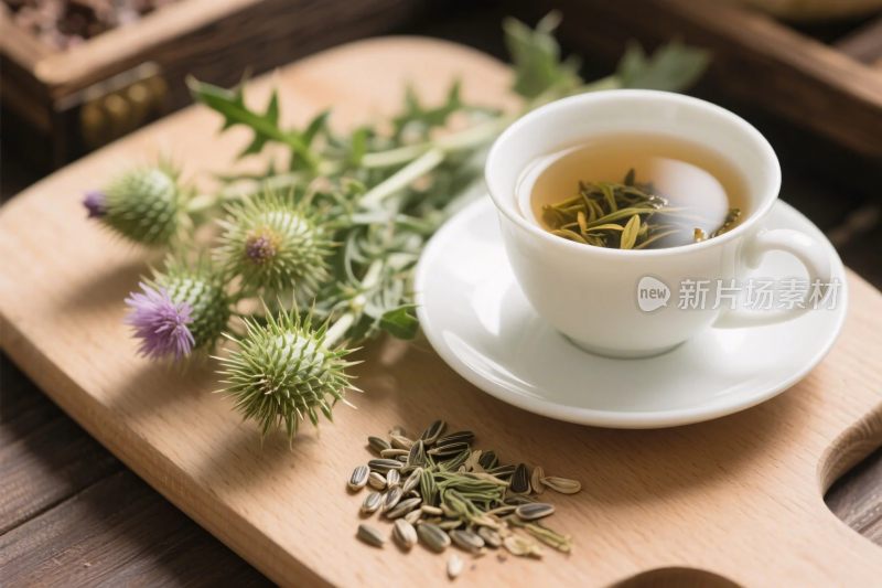 草本植物与茶饮展示