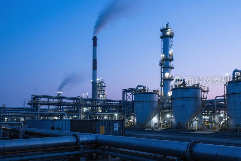 工业厂区夜景