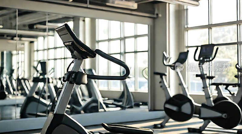 阳光下的健身器材