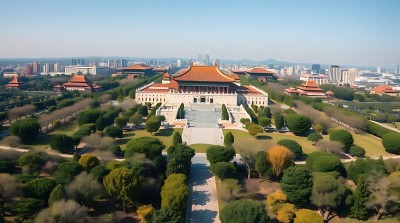 天安门广场全景红墙金瓦映衬下的壮丽景象 天安门广场全景红墙金瓦映衬下的壮丽景象