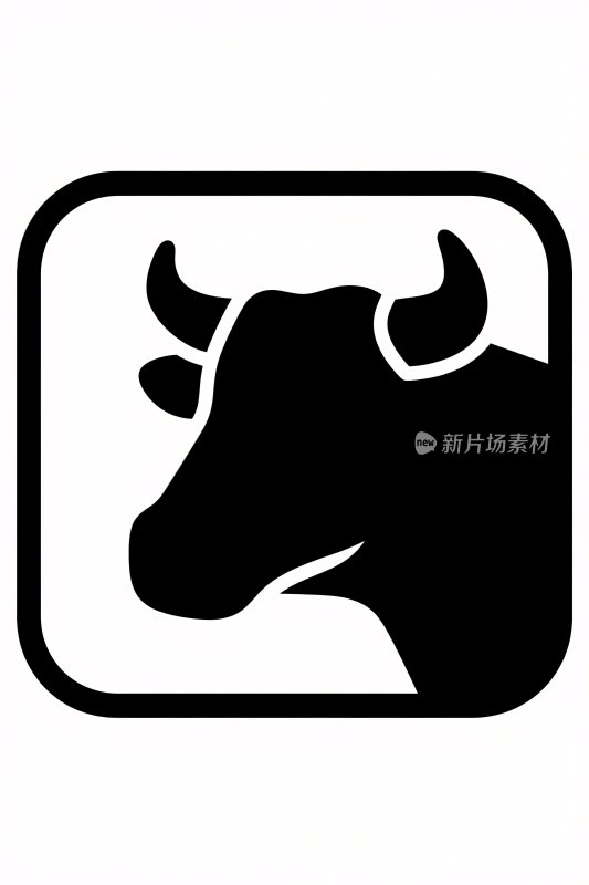 牛头剪影图标
