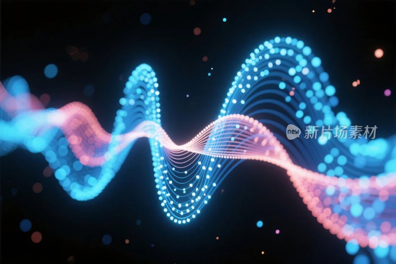 彩色波浪粒子效果