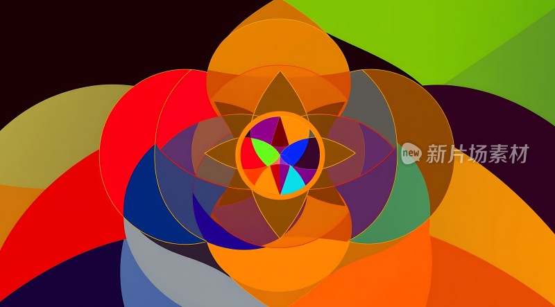 多彩几何艺术图案