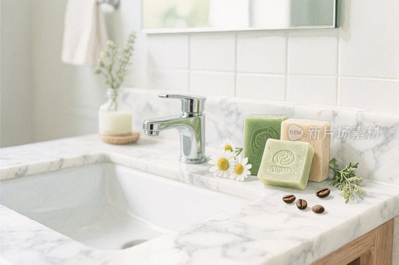 卫生间洗手台实景图