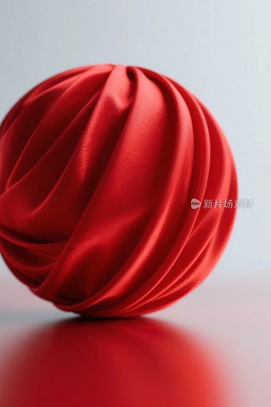 红色缎面球形装饰