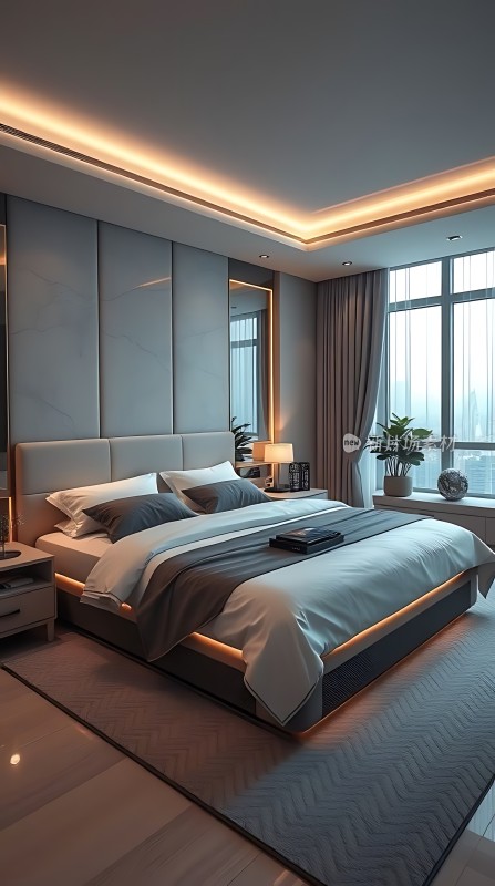 现代简约卧室温馨舒适时尚大气