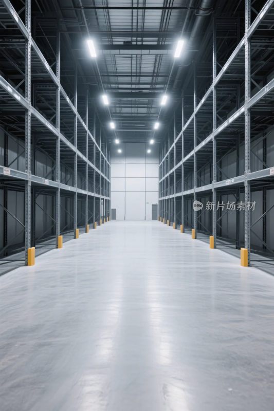 仓库内部货架场景