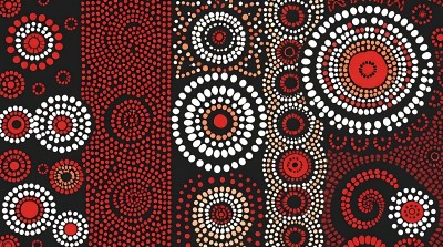 红色圆点艺术图案