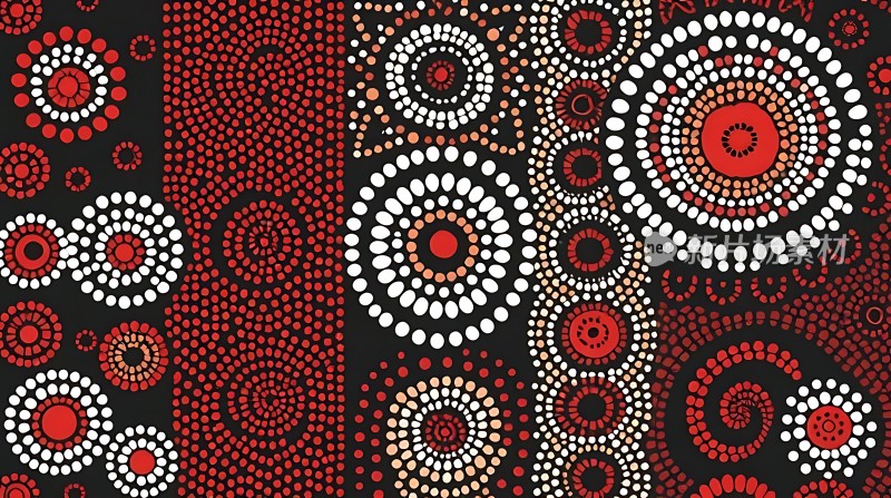 红色圆点艺术图案