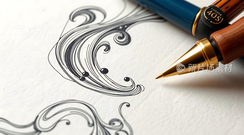 钢笔与艺术线条的结合