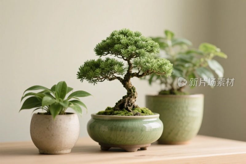 盆栽绿植静物图