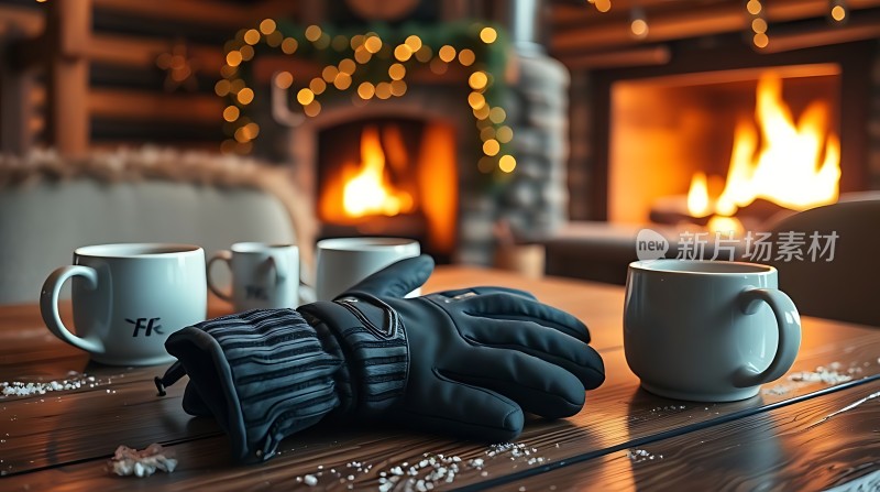 冬日暖炉旁的温馨时刻