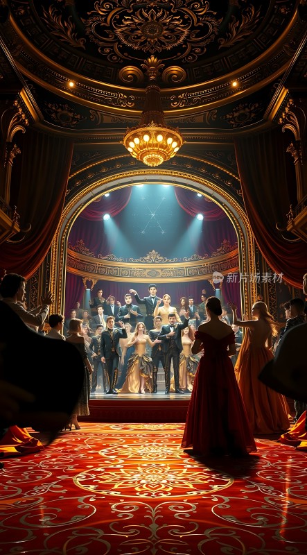 华丽舞会上的优雅表演