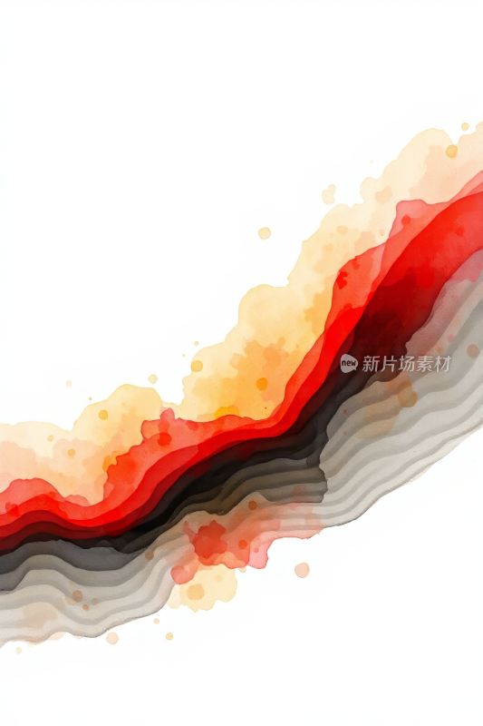 白色背景有红色和橙色的波浪高清图片