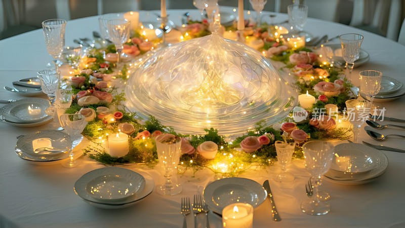 温馨烛光晚餐浪漫氛围营造