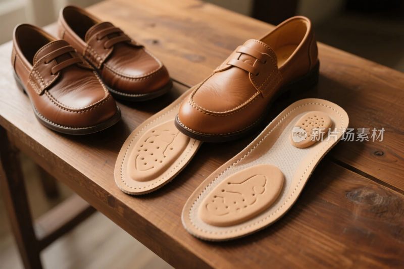 皮鞋与鞋垫展示图