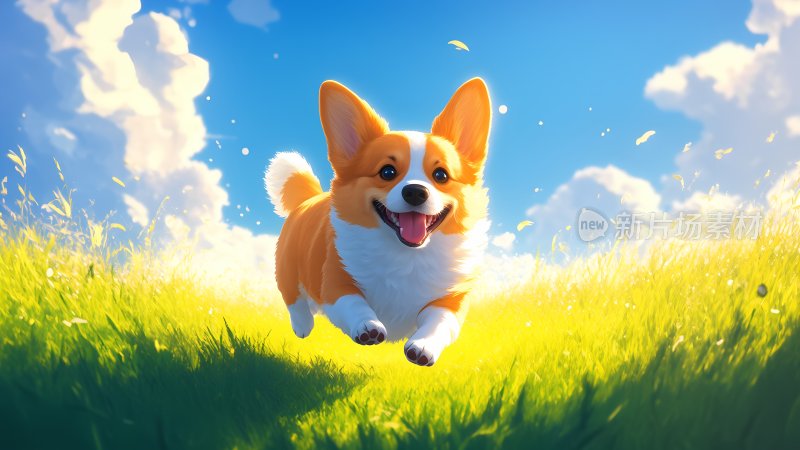 奔跑的柯基 柯基犬