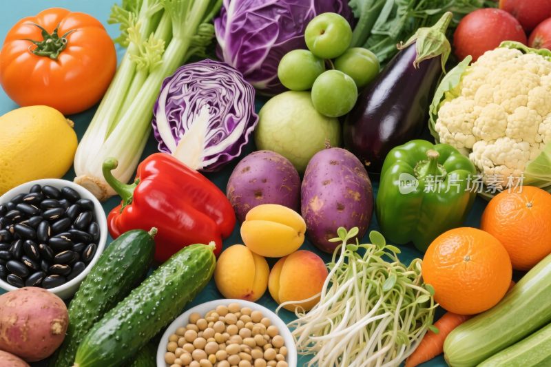 丰富果蔬食材集合