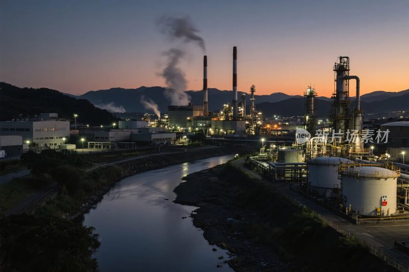 工业厂区夜景