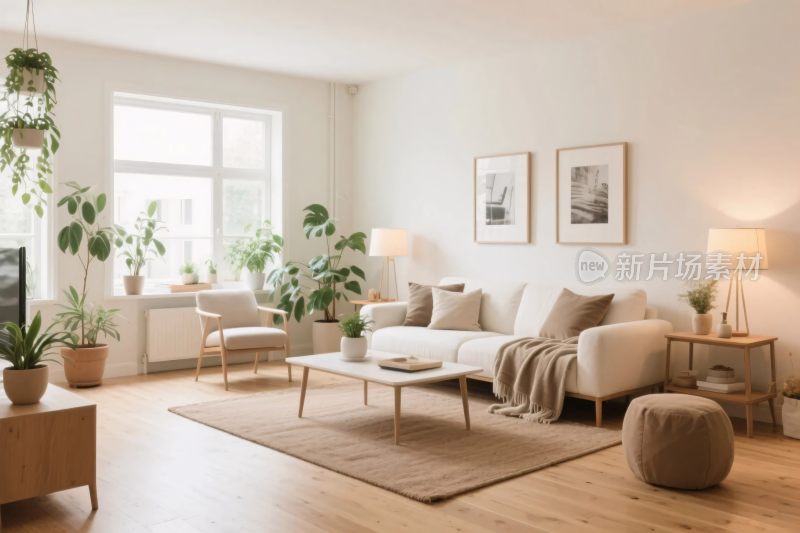 温馨简约风客厅室内场景