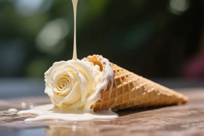 奶油玫瑰冰淇淋甜筒 奶油玫瑰冰淇淋甜筒