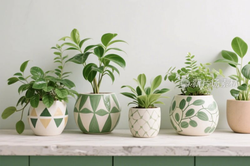 室内植物花盆陈列