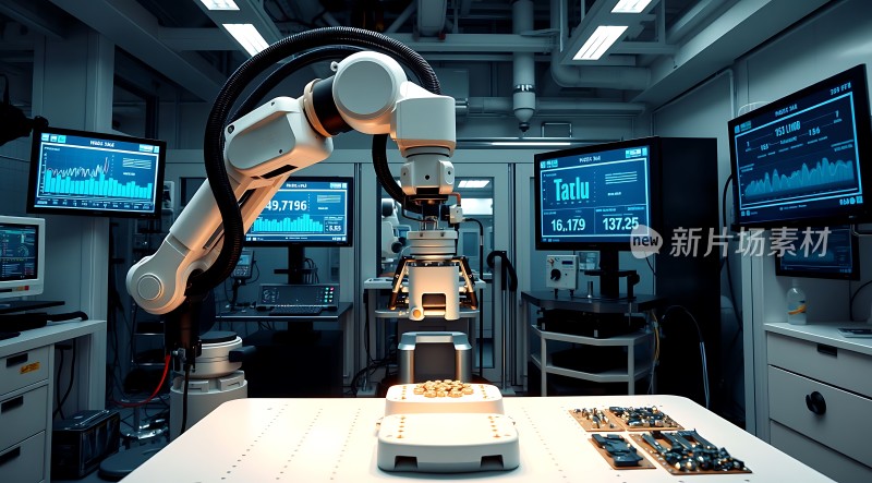 智能机器人实验室科技感十足