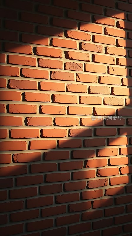 阳光下的红砖墙