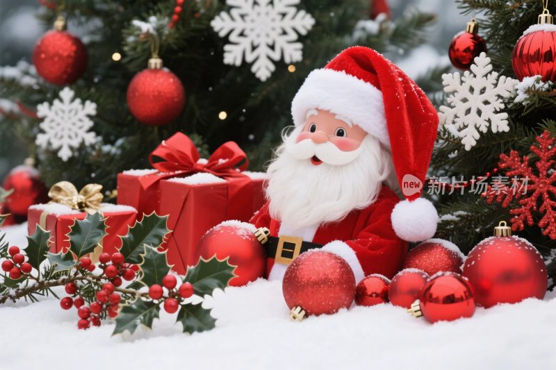 圣诞老人圣诞装饰场景