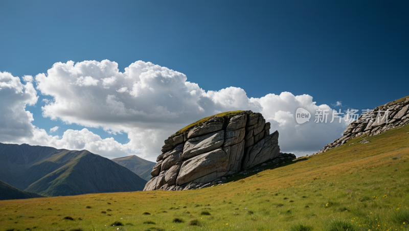 一片草地风景风光高清图片