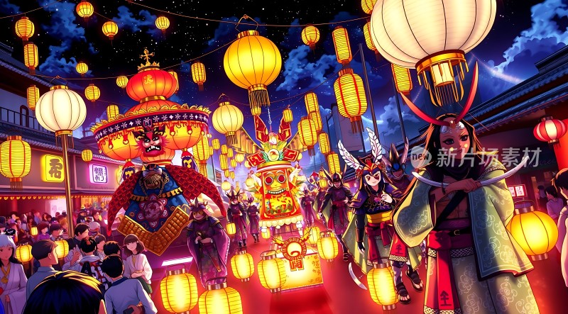 灯笼夜市狂欢节