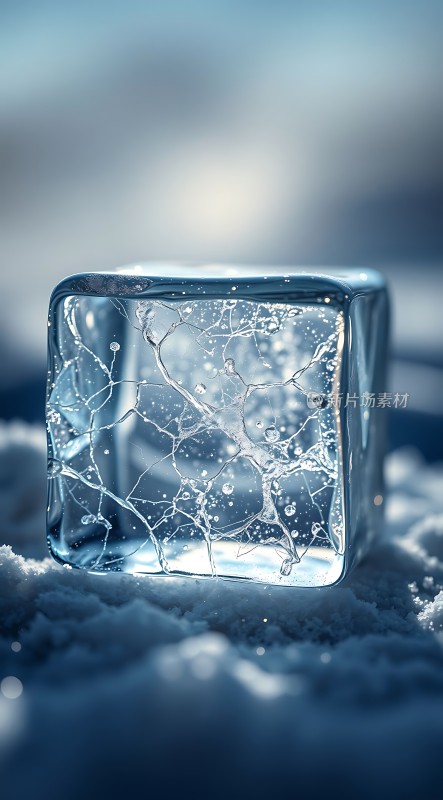 冰块中的气泡世界