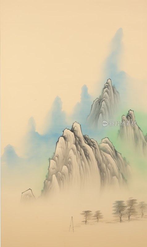 中国传统水墨画山水画