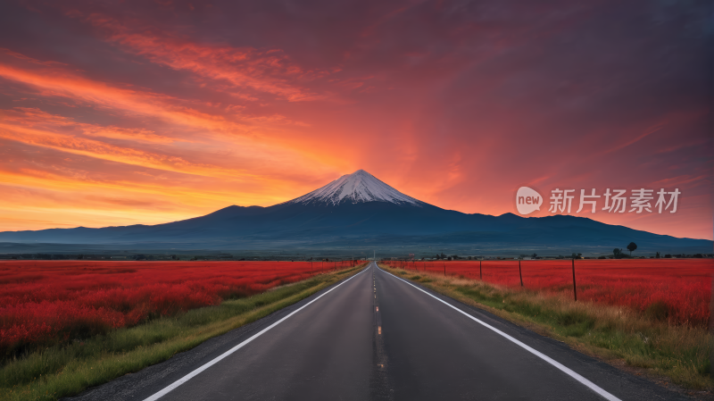 一条漫长的路高清风景图片