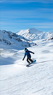 雪地滑板者挑战雪山极限 雪地滑板者挑战雪山极限