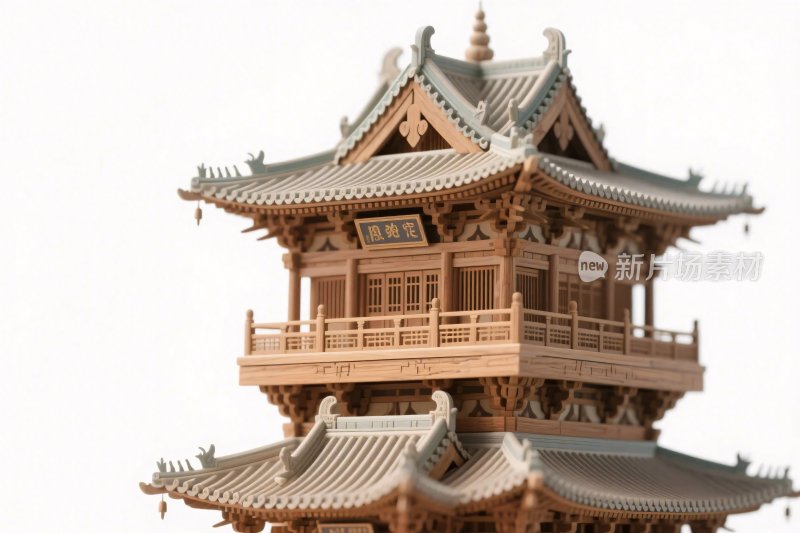 中式古建塔楼模型