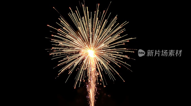 夜空烟花绽放光芒四射璀璨夺目