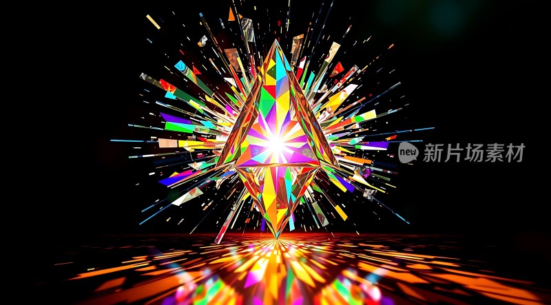 多彩光效三角形