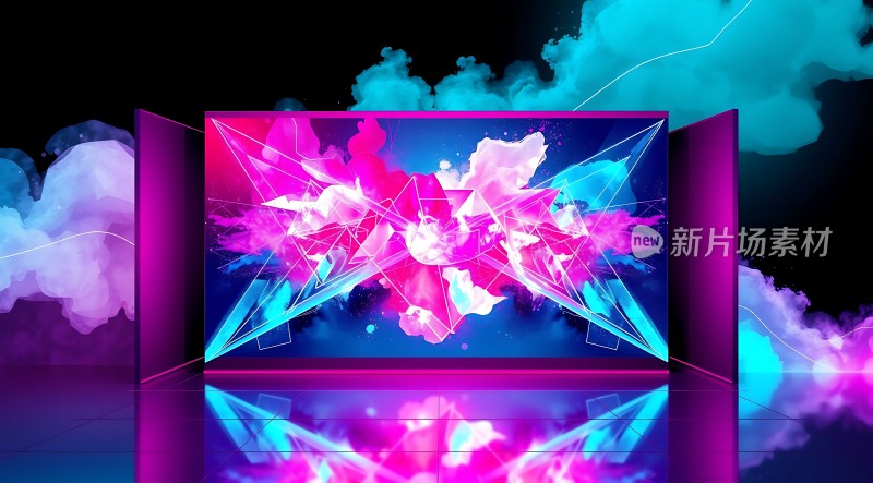 新片场素材炫彩几何艺术