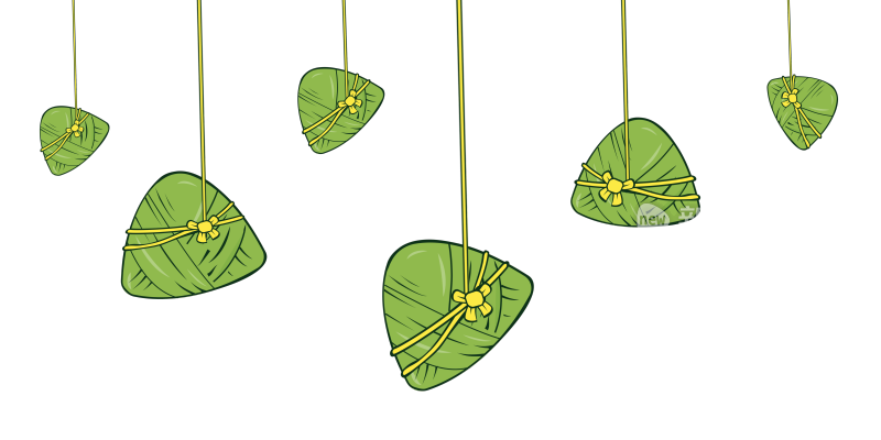 中国传统节日食品端午节粽子插画元素