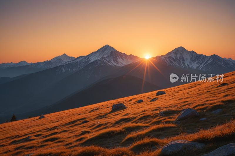 山脉天空夕阳晚霞夕阳晚霞落日黄昏黄昏风景