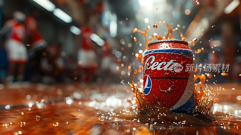 百事可乐溅起的水花