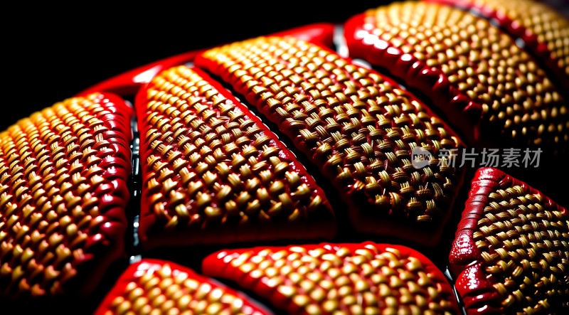 红色编织纹理细节展示