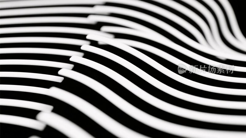 黑白波浪线条图案